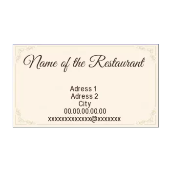 business card restaurant elegant yellow 