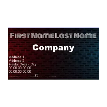 business card blue red 