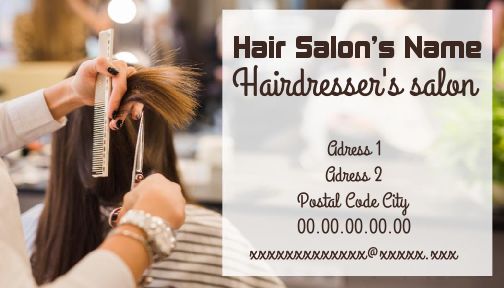 Business Card Hairstyling Hand Scissors free template
