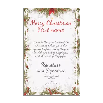 happy card wishes christmas fir flower green red 