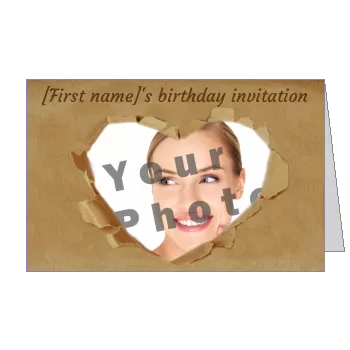 Letter with photo template
