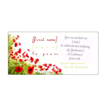 birthday card invitation flower rose white 