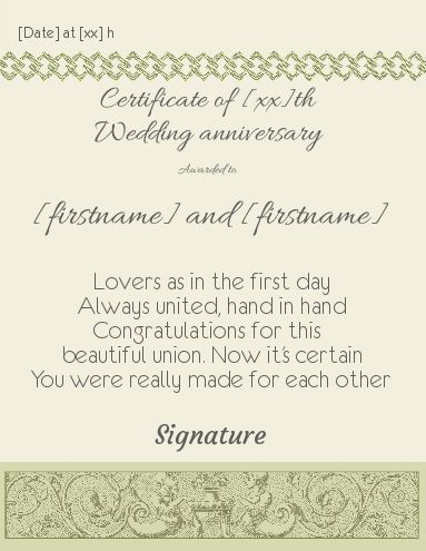 Wedding Certificate template