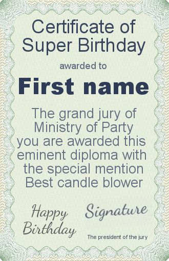 Funny Certificate free template