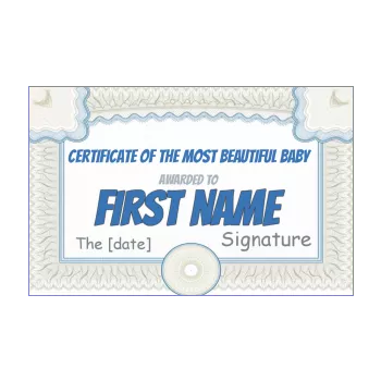 certificate birth baby blue boy 