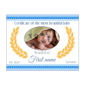 certificate birth baby blue boy 