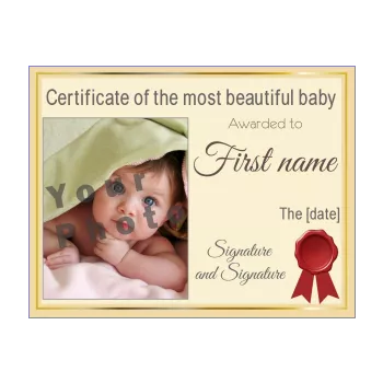 certificate birth baby boy girl yellow 