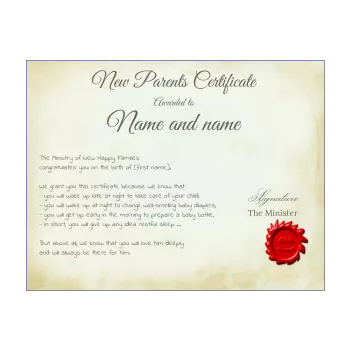 certificate birth green parents yellow 