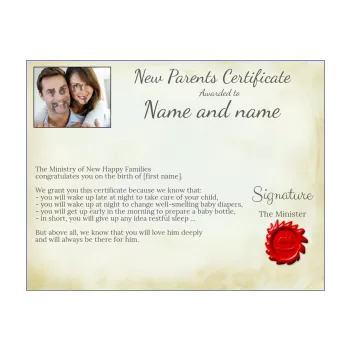 certificate birth letter parents 