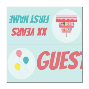 birthday label cardboard table balloon blue cake kid place 