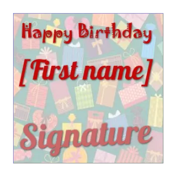 birthday label gift red 