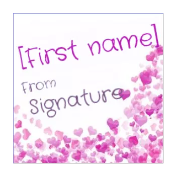 birthday label gift heart rose 