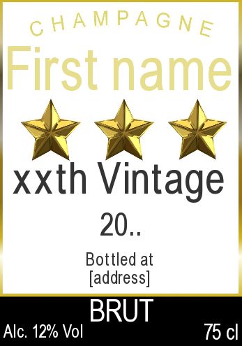 Label Bottle Alcohol free template