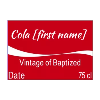 label bottle baptism coca red 