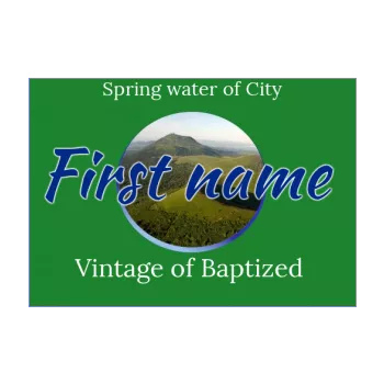 label bottle baptism water green 