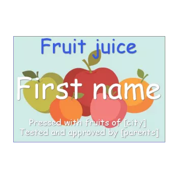 label bottle baptism fruit green red 