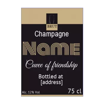 label bottle champagne black brown alcohol 
