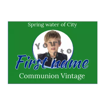 label bottle water communion green 