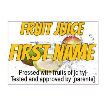 label bottle water communion fruit orange 