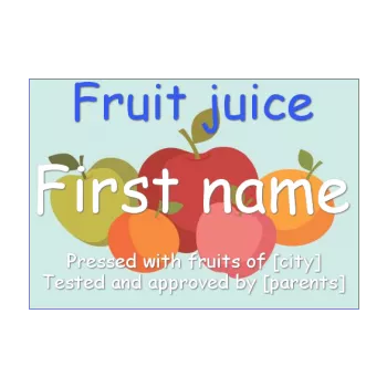 label bottle communion fruit green red 