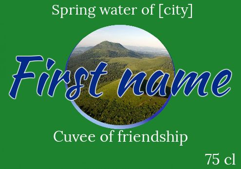 Label Bottle Water Green free template