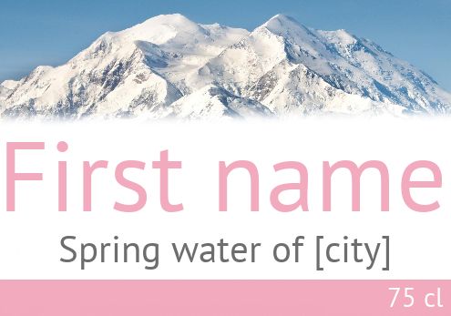 Label Bottle Water free template