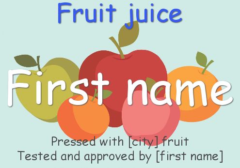 Label Apple Bottle Fruit Green free template