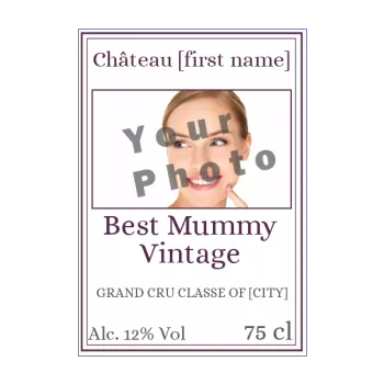 label bottle best mom party mauve wine 