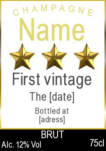 Wedding Label Bottle Alcohol free template