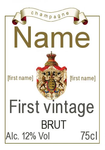 Wedding Label Bottle Alcohol free template