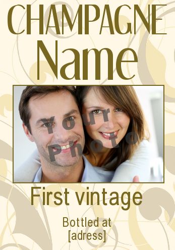 Wedding Label Bottle Alcohol with photo template