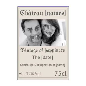 wedding label bottle brown wine alcohol 