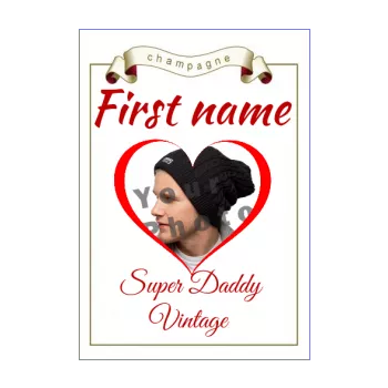 label bottle dad champagne party heart red alcohol 