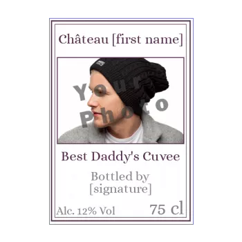 label bottle dad party mauve wine 