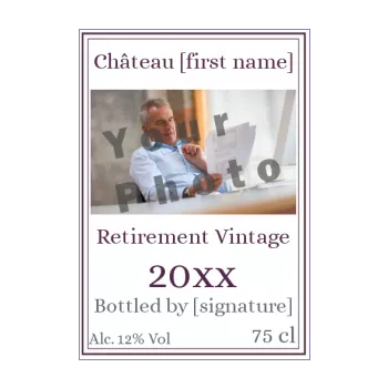 label bottle retirement mauve wine 