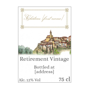 retirement bottle label free template on greetings discount