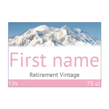 label bottle retirement water rose 