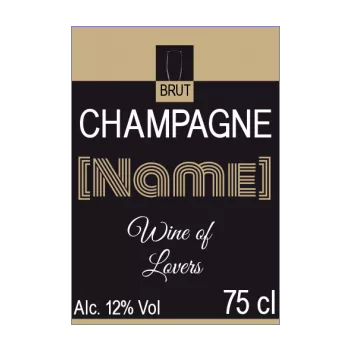 label bottle champagne valentine s day black brown 