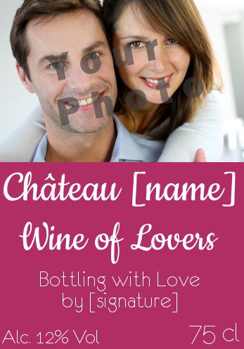 Label Bottle Valentine S Day with photo template