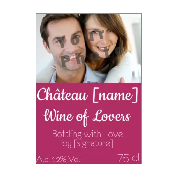 label bottle valentine s day mauve wine 