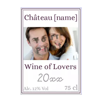 label bottle valentine s day castle mauve white wine 