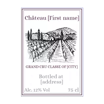 label bottle wine mauve castle alcohol 