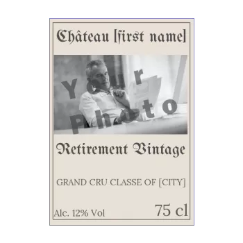 label bottle retirement wine yellow 