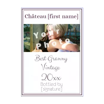 label bottle best grandmother party mauve wine 