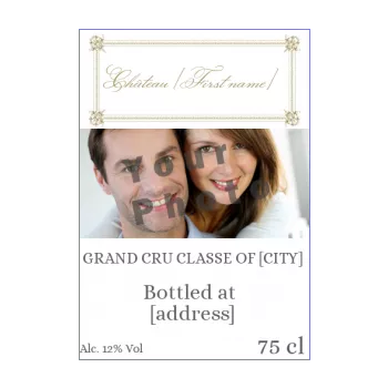 label bottle brown white wine 