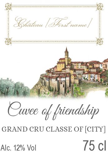 Label Bottle Brown Castle Wine free template