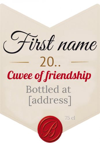 Label Bottle Whisky Red Yellow free template