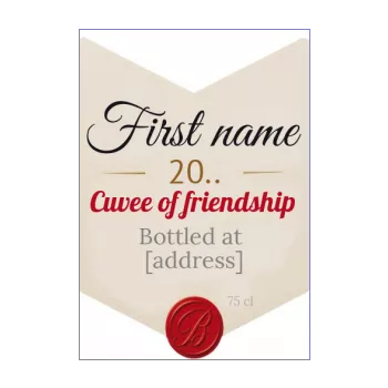 label bottle whisky red yellow 