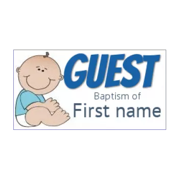 favor label baptism gift baby blue 