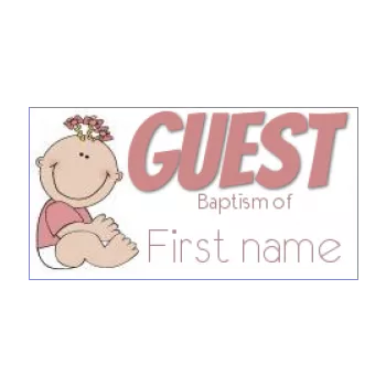 favor label baptism gift baby girl rose 